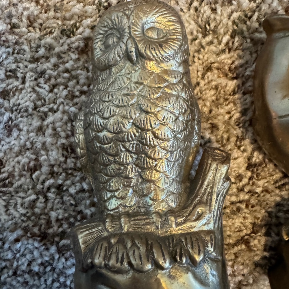 Brass Owl Figurines